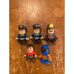Lot Kids Figures People Policeman Fireman Astronaut 5 People